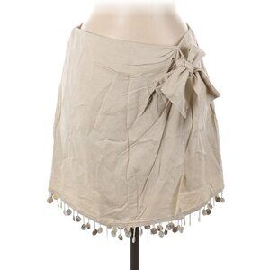 Jason Wu Mother Of Pearl Beaded Sea Shell Linen Skirt Sz‎ 8